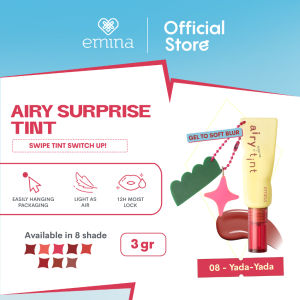 Emina Airy Surprise Tint 3gr - Lip Tint Longlasting Ringan Tahan Lama