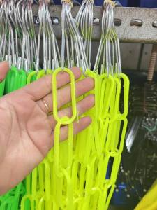 Plastic Hanger Rack with Metal Hooks in Pink Orange Red Green and Yellow