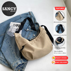 SANCY Casual Denim Crossbody Nylon Bag For Lightweight Essential With Adjustable Shoulder Strap Dumpling Bag Beg Selempang Denim Kasual - Fulfilled by SANCY