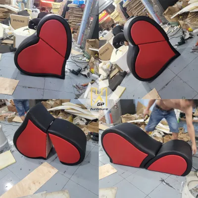Ghế Sofa Tình Yêu Gấp Gọn Ngụy Trang Hình Trái Tim Đẹp Giữ Lửa Cho Các Cặp Đôi Yêu Nhau H-TY24