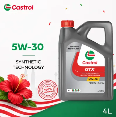 Castrol GTX 5W-30 (4L) Synthetic Technology Engine Oil API SN for Petrol and Diesel Vehicles