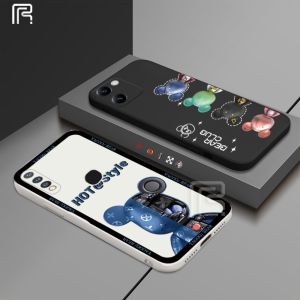 Casing hp Vivo IQOO Z7X V27e V25 V25e V19 V9 V21 V20 V23e Y85 S1 S1 Pro Kartun Bear Club Desain Beruang Mekanik Silikon Soft Case