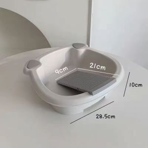 Washboard Baby Basin Manual Laundry Washer Basin Plastic Wash Tub with Washboard for Hand Washing Clothes
