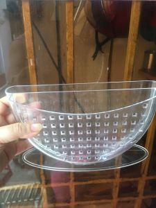 Tô nhúng bánh tráng 2 ngăn nhựa ACRILIC trong nhỏ NTB 04 - 215 x 7 x135 cm / to NBT 02 - 27.0 x 14.5 cm
