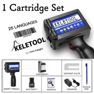 Portable Handheld Inkjet Printer 12.7mm Date Time Coder Handheld Code Logo Label Maker Multi-Language Automatic Coding Machine