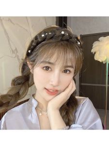 Băng đô cài tóc dạng bím tóc giả kết hợp ngọc trai có răng cài bờm bím tóc tết rối phong cách Hàn Quốc TP27 yunyun29