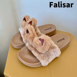 พร้อมส่ง รองเท้าแตะมีขน รองเท้าใส่บ้าน รองเท้าแตะแบบสวม รองเท้าแตะแฟชั่น รองเท้าแตะผู้หญิง รองเท้าแตะซไตล์เกาหลี NO.1768-2