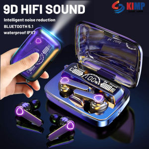 M19 TWS Wireless Bluetooth Earphones | 2000mAh LED Display Power Bank Charging Case for All Phones