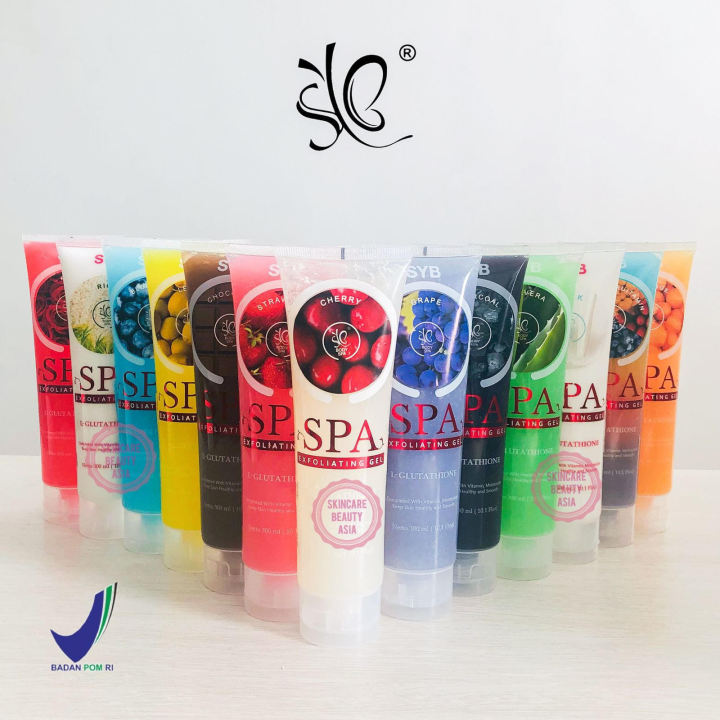 cara pakai body spa l-glutathione SYB Spa Exfoliating Gel With L-Glutathione 300ml | Body Spa