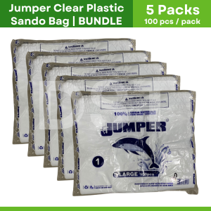 Jumper White Plastic Sando Bag | WHOLESALE | 500 pcs & 100 pcs. ( 100 pcs per pack ) ( Mini Tiny Medium Large )