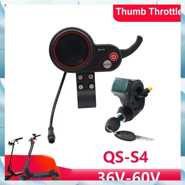 QS-S4 36V-60V Thumb Throttle LCD Display+3PIN Lgnition Lock Key for ...