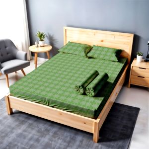 Eiyogen - Sprei Set 200x200cm Motif Polos Emboss Mewah Dan Elegan