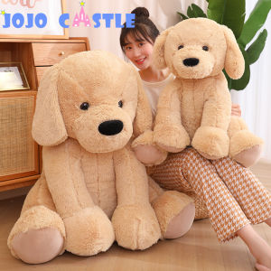 JOJO CASTLE 60/80cm Simulation Animal Sam Golden Retriever Dog Plush Toy Soft Stuffed Cute Doll Large Pillow Cushion Room Decorations Children Gift