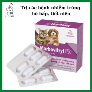 Marbovitryl FD dùng cho chó mèo gà đá viêm da tiết niệu hô hấp hộp 10 viên