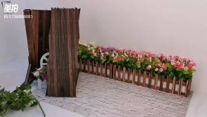 LZD  Carbonized Antiseptic Wood Retractable Fence Kindergarten Wall Decoration Wooden Fence Courtyard Climbing Frame Wedding Shooting Props