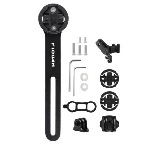 YIQUAN Bike Handlebar Extension Mount for Mountain/Road Bicycle Aluminum Alloy Computer & Action Camera Base with GoPro/Light Adapter