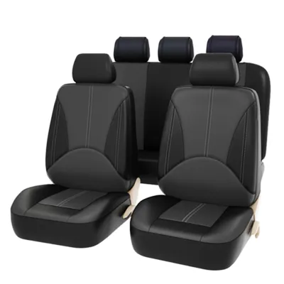 9Pcs PU Leather Universal Car Seat Cover-Satria/Kenari/Kembara/Wira / Saga old/Saga VVT / Iswara/ Myvi / Viva /Axia/Kusyen kereta