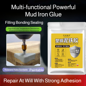 Plastic Steel Soil Quick Drying Strong Mud Iron Glue Waterproof Plastic Repair High Strength Filling Solid Caulking Glue Ceramic Sealing Glue Plastic Steel Mud Leak Repair Casting Glue Diamond Mud Metal Welding Glue塑钢泥铁胶
