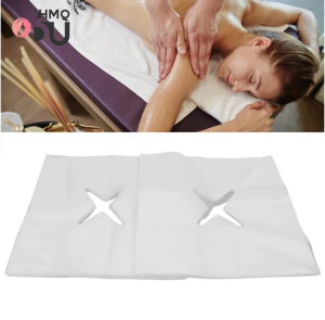 100pcs Disposable Non-woven Fabric Face Hole Mat Bed Pillow Towel Cover for Beauty Massage Salon Supplies