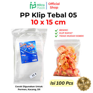 Plastik PP Klip 10x15 Tebal 50 Micron Kemasan Snack BluKing Zip Lock Zipper 10 x 15 Bungkus Keripik Kacang Cemilan Basreng