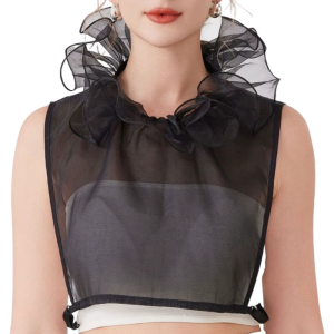 Multipurpose Lace Trimmed Collar Ruffle Detachable Collar Neckpiece Breathable Neckwear Half Shirt Fashion Accessories