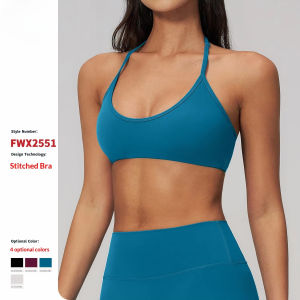MUTUER treo cổ yoga bra phụ nữ thở sốc hấp thụ tập thể dục cây trồng hàng đầu thể thao đồ lót