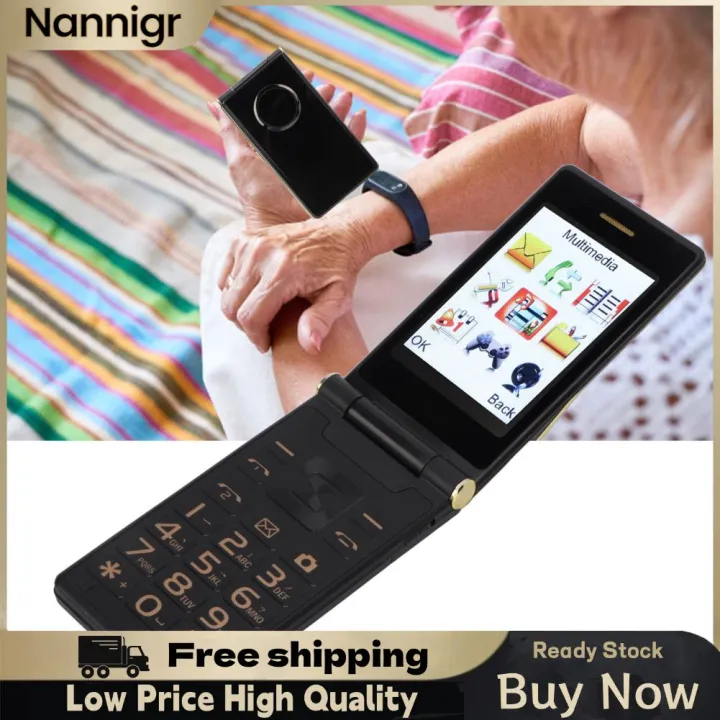 Nannigr Flip Seniors Phone 5900mAh Battery 2G Dual SIM Dual Standby 2 ...