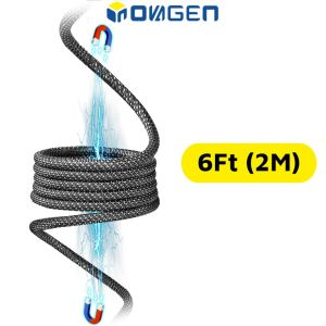 INOVAGEN สายชาร์จแม่เหล็กทั้งหมด240W ที่มีความยาว2M เหมาะสำหรับโทรศัพท์15ProMax USB-C สายชาร์จเร็วโดยไม่พันกันง่าย