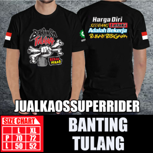 BAJU KAOS DISTRO BANTING TULANG KERJA KERAS