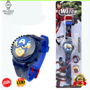 Jam Tangan Anak Superhero DM61121 LED Light Watch – Jam Digital Karakter Superhero Nyala Lampu Anak Laki-Laki Perempuan