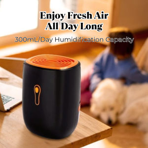 Dehumidifier 800ml Water Tank 300ml/Day Dehumidification Auto-Shutoff Penyahlembap Rumah