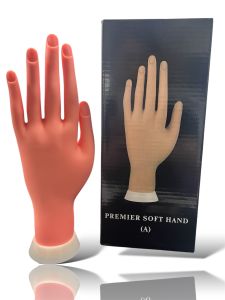 Happy Pretty Shop Practice Hand For Manicure False Nail Hand Training Model Flexible Movable Prosthetic Soft Fake Nail Printer Can Bend Nails Tool