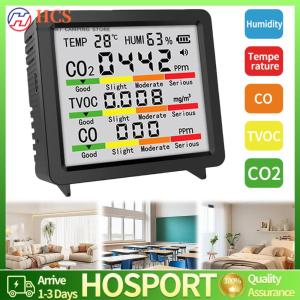 【HCS】 Indoor Air Quality Monitor TVOC Temperature Humidity CO CO2 Detection Portable CO2 Monitor for Home Cars Plants and Pets
