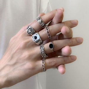 CINCIN PRIA 7 BUAH GAYA PUNK HIP HOP