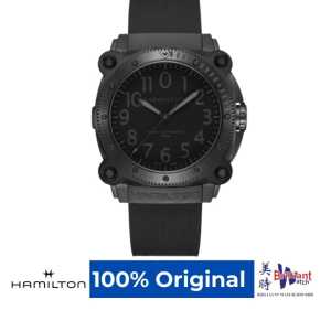 🔥NEW🔥[Official Warranty] Hamilton Khaki Navy BeLOWZERO Auto Titanium Men Watch 46mm H78505330
