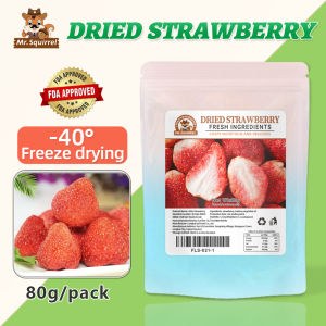 Mr.Squirrel Dried Strawberries Whole piece Healthy Snacks strawberry Dried Fruit 80g