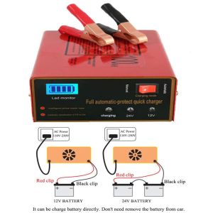 Smart 12V 24V Car Battery Charger Motorcycle Battery Lead-Acid Battery Charging Fast Stable