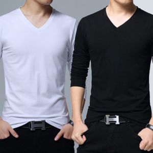 [ Hot Sale] Combo 2 áo thun dài tay cổ tim chất cotton thun lạnh dáng body thời trang ( 2 màu bất kỳ )