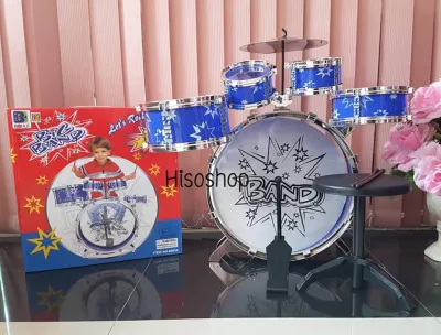 กลองชุด 5 ใบ Jazz Drum มาพร้อมเก้าอี้ และไม้กลอง พร้อมอุปกรณ์ ครบชุด ช่วยให้น้องๆฝึกทักษะแยกประสาทสัมผัส