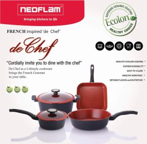 Neoflam 5pc High-Qlty Stainless Steel Cookware & Kitchen Gadgets
