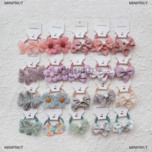 [COD] MINIFRIUT ที่คาดผมสุดน่ารักทำมือ10ชิ้นที่คาดผมรูปดอกไม้สำหรับเด็กเครื่องประดับผมโบว์เชือกรัดผมเด็กผู้หญิงน่ารัก