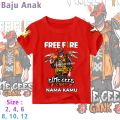 BAJU ANAK TAMBAH NAMA GRATIS | KAOS KARAKTER FREE FIRE TENGKORAK | TSHIRT DISTRO GAME FF UNTUK ANAK USIA 1-12 TAHUN Shibakids. 