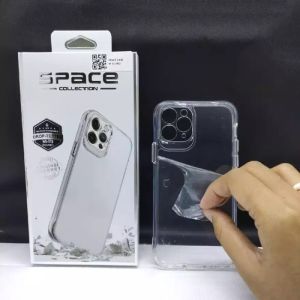 Hard "SPACE" MILITARY CASE Anti yelowing iPhone 17 Pro Max 16 15 15+ 15Pro 15Promax 14 Pro Max 13 Mini 12 Pro 11 Promax X XS Xr Xsmax Hardcase Acrylic / Crack Krack / Soft Sided Bening Clear Transparent Transparant Harga Grosir Hard Cover SIlicone Plus