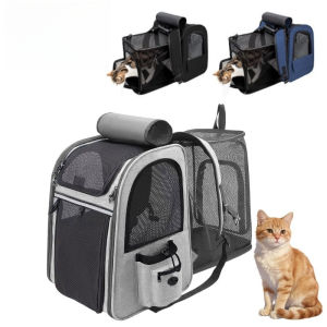 AIKENN Cat Bag Portable Cat Backpack Breathable Expandable Pet Outgoing Bag Travel Backpack