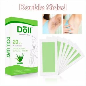 20Pcs Hair Removal Wax Strips Facial Body Depilatory Disposable Paper for Arms Legs Underarm  Beauty Tools