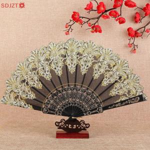 🚚【Local Express Delivery】🚚 Vintage Lace Folding Fan Dance Hand Held Fans Chinese Dance Fan Photo Props Wedding Party Decoration Ornament Craft Gift