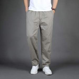 PLOVER Mens Cotton Jogger Pants Multi Pocket Cotton Cargo Pant Work Loose Casual Long Sweatpants Slack Straightcut