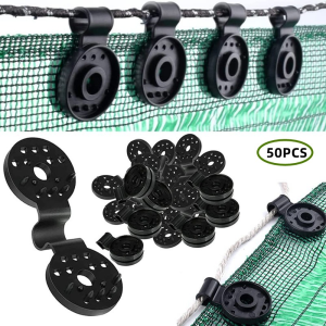 ตัวล็อกแสลน ตัวหนีบสแลน50ชิ้น/100ชิ้น คลิปล็อคสแลน ใช้ซ้ำได้ กิ๊บล็อค สแลน ตัวหนีบสแลน+รูรอดเชือกทำหลังคากันแสง คลิปยึดแสลน ตัวล็อค