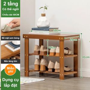 SUNNY BIERE Ghế Thay Giày Đa Năng Kệ Để Giày Thông Minh 2in1 ChốngTrượt Chắc Chắn Chất Liệu Gỗ Tự Nhiên