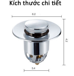 Nút nhấn xả bồn rửa mặt【xả chậu rửa mặt】Chất liệu inox 304 bền bỉ chống gỉ sét Lắp đặt dễ dàng phù hợp với mọi loại lavabo và chậu rửa,chặn cống thoát nước,chặn nước lavabo